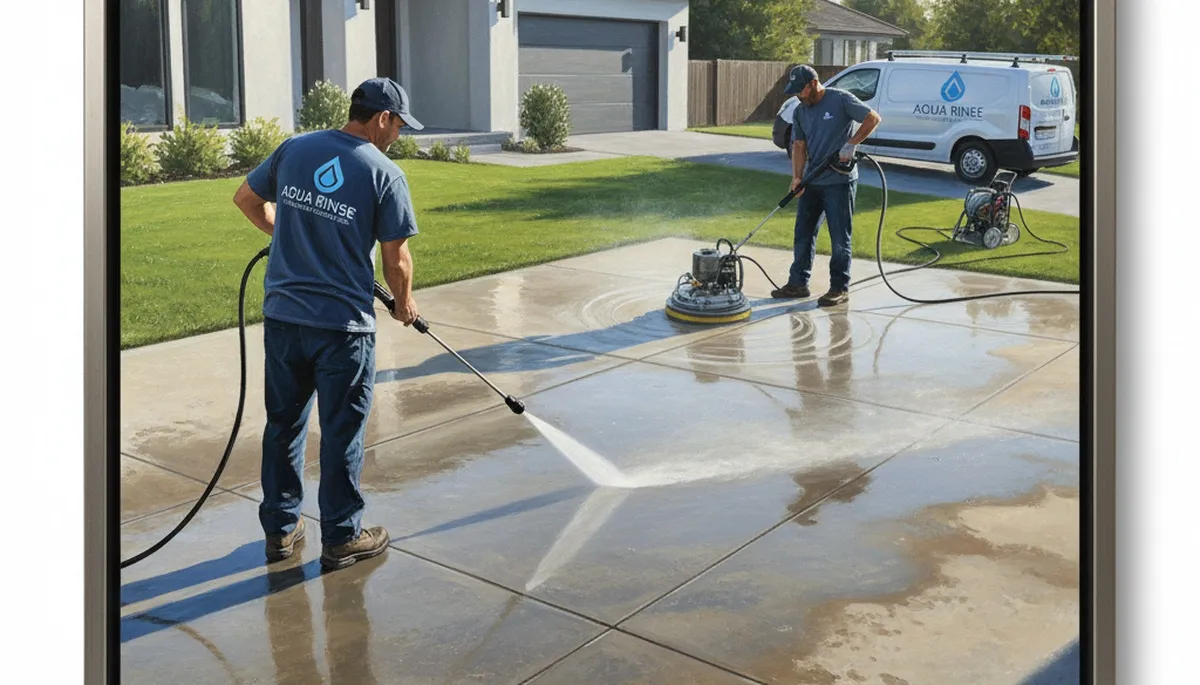 Santa Rosa CA painters providing concrete pressure cleaning for driveways, patios, and walkways