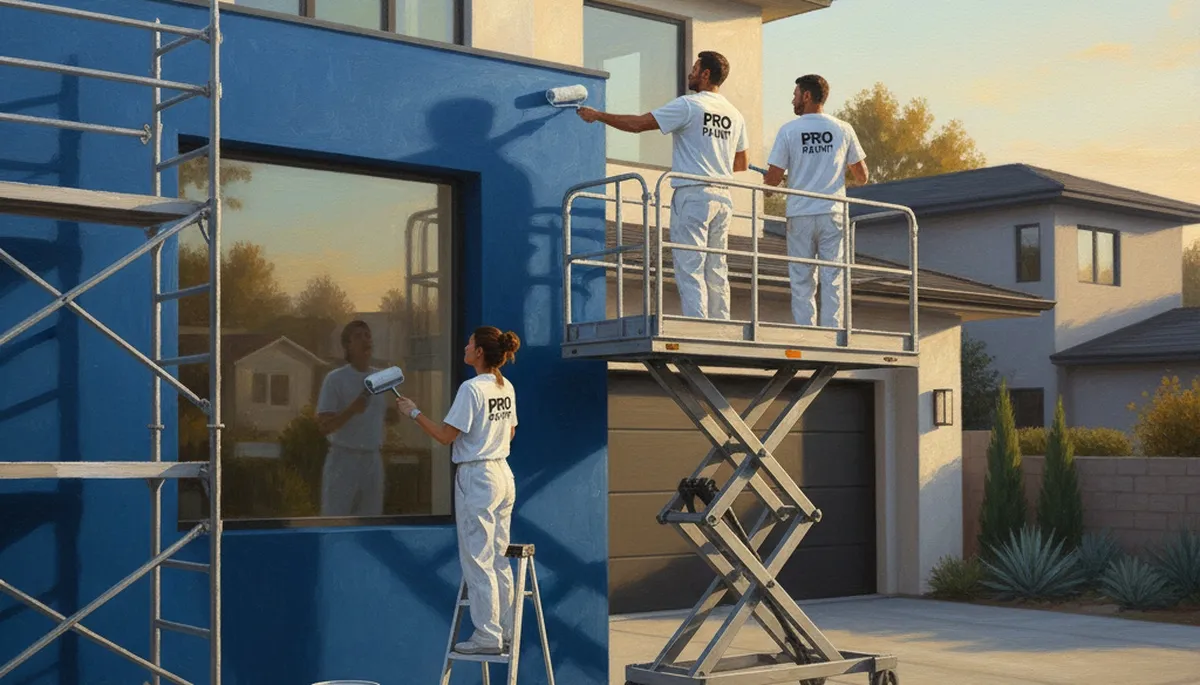 Santa Rosa, CA house painters applying exterior paint for durable, weather-resistant home protection