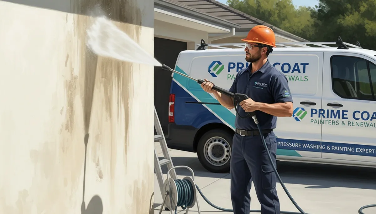 Santa Rosa Paint Pros pressure washing home exterior in Santa Rosa, CA